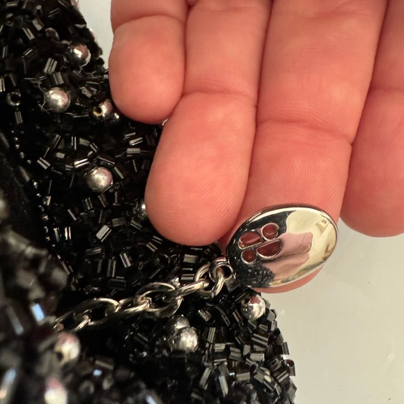 STAUD Beaded Bean Cosmic Wave Convertible Clutch Black NWT - Picture 8 of 9